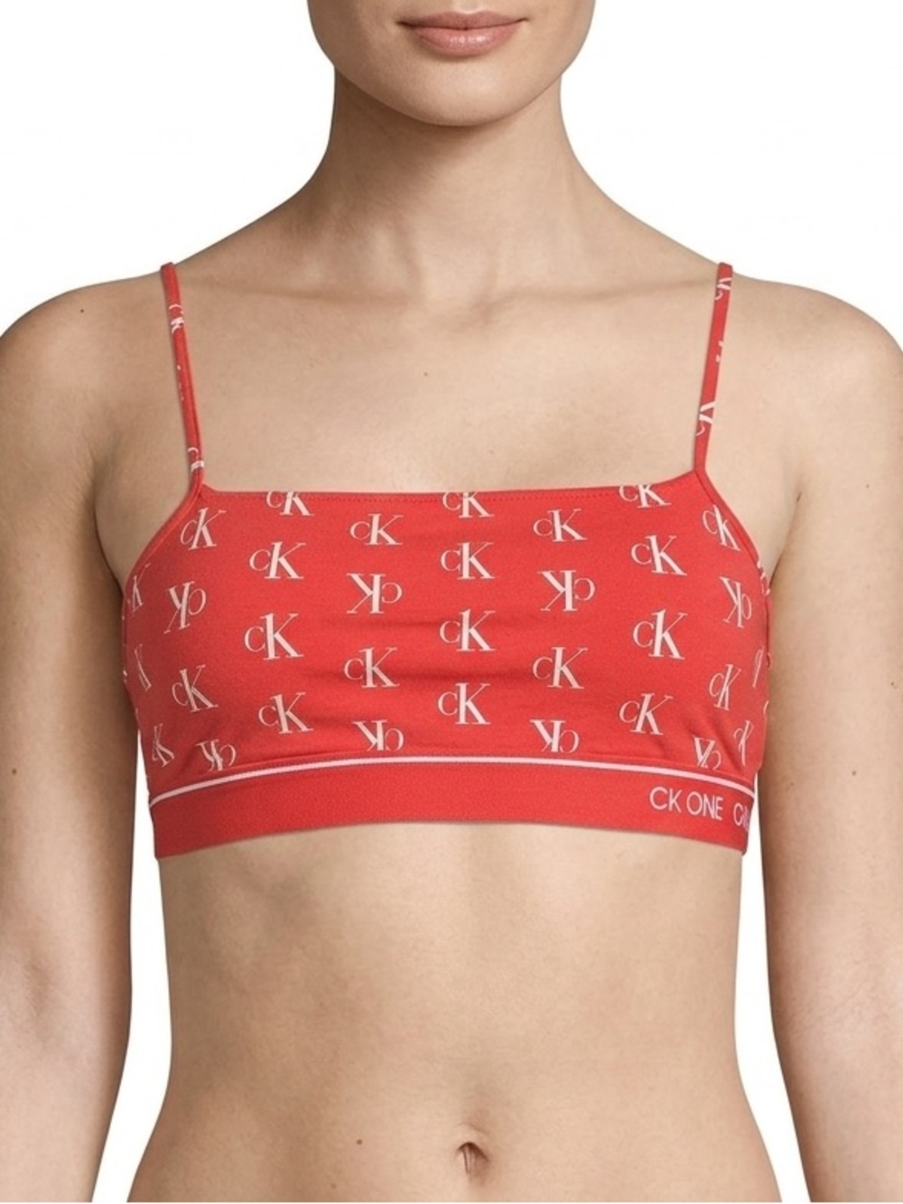 Calvin Klein Ck One Micro Unlined Bralette | Red